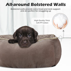 INVENHO dog bed with ultra-soft faux fur creates a warm, cozy surface
