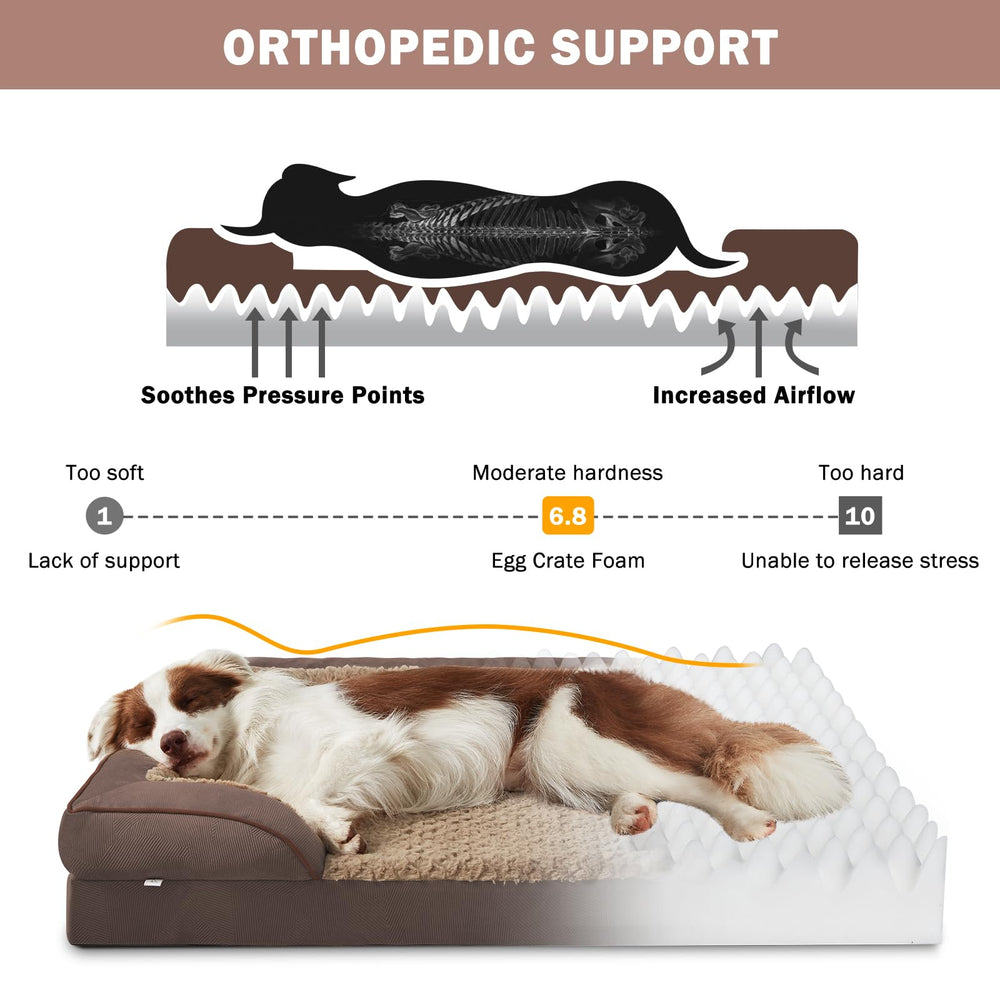 INVENHO dog bed removable cover showcases easy care and cleaning.