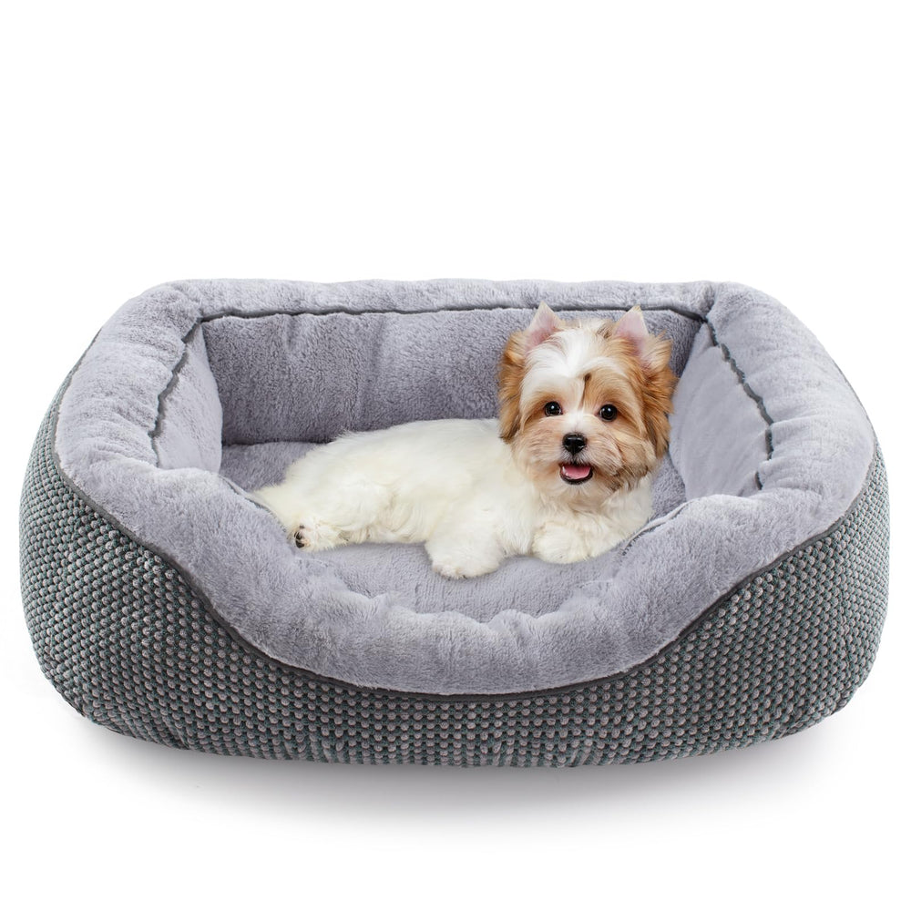 INVENHO dog bed small plush surface for cozy naps.