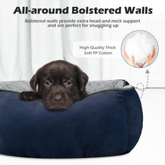 INVENHO dog bed soft faux fur cover provides warm, cozy lounging appeal.