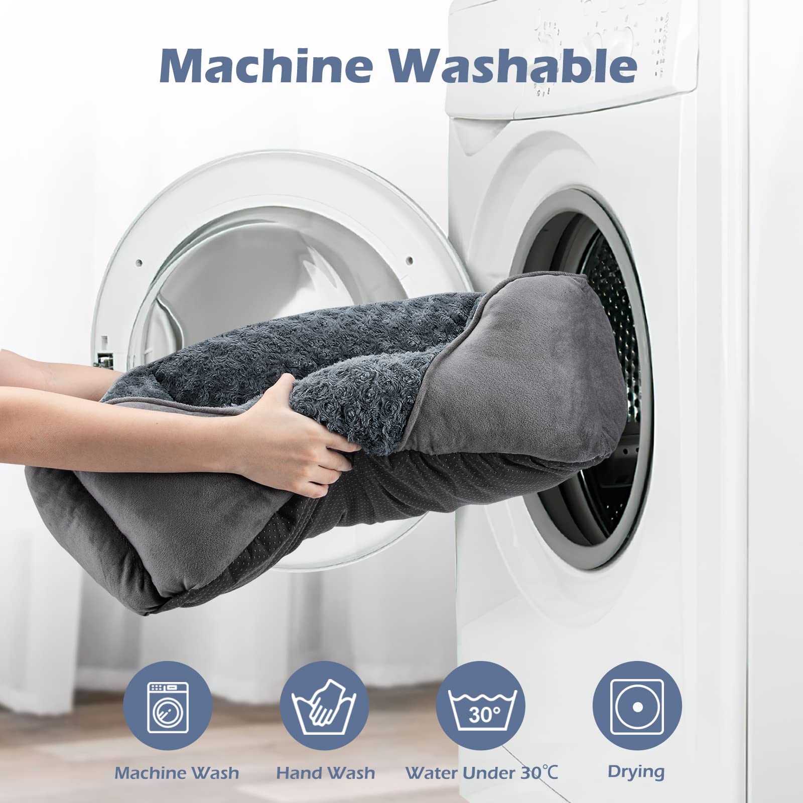 Invenho dog bed washable construction makes cleaning easy.