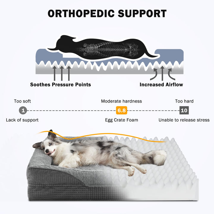 INVENHO dog bed with removable washable cover for easy cleaning.