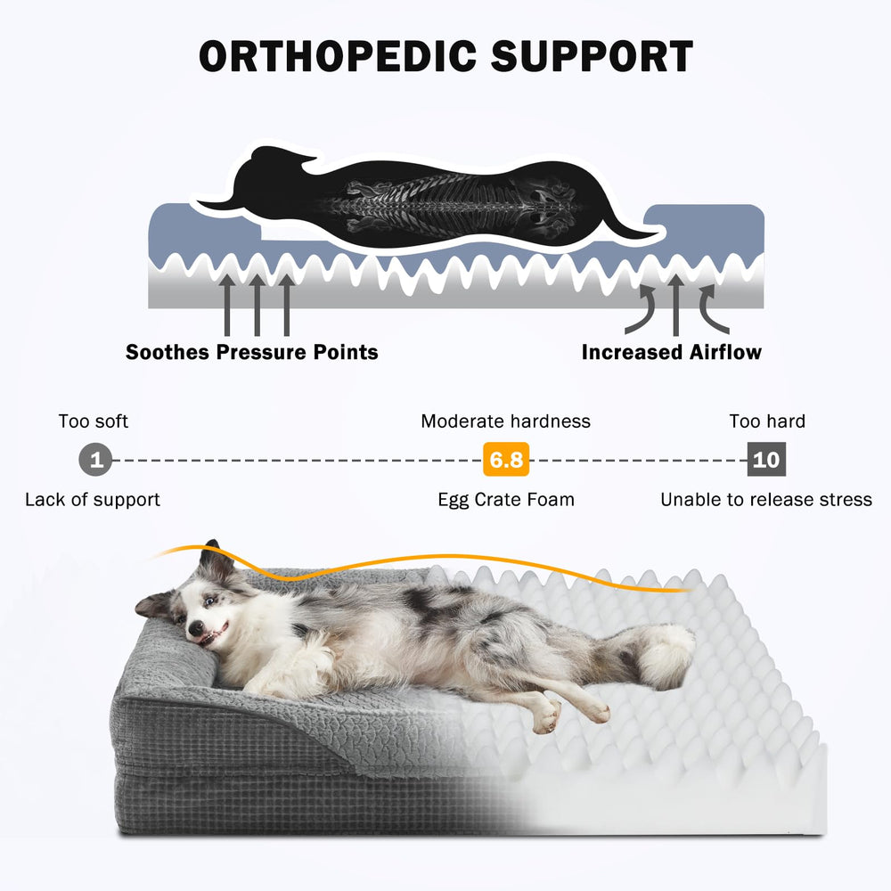 INVENHO dog bed with removable washable cover for easy cleaning.