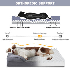 INVENHO dog bed with waterproof inner lining protects the foam.