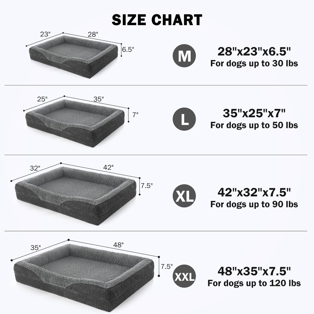 INVENHO XXL bed size suitable for dogs up to 120 lbs.