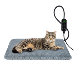 INVENHO heated cat bed cover closeup highlighting chew-safe design and cozy warmth.
