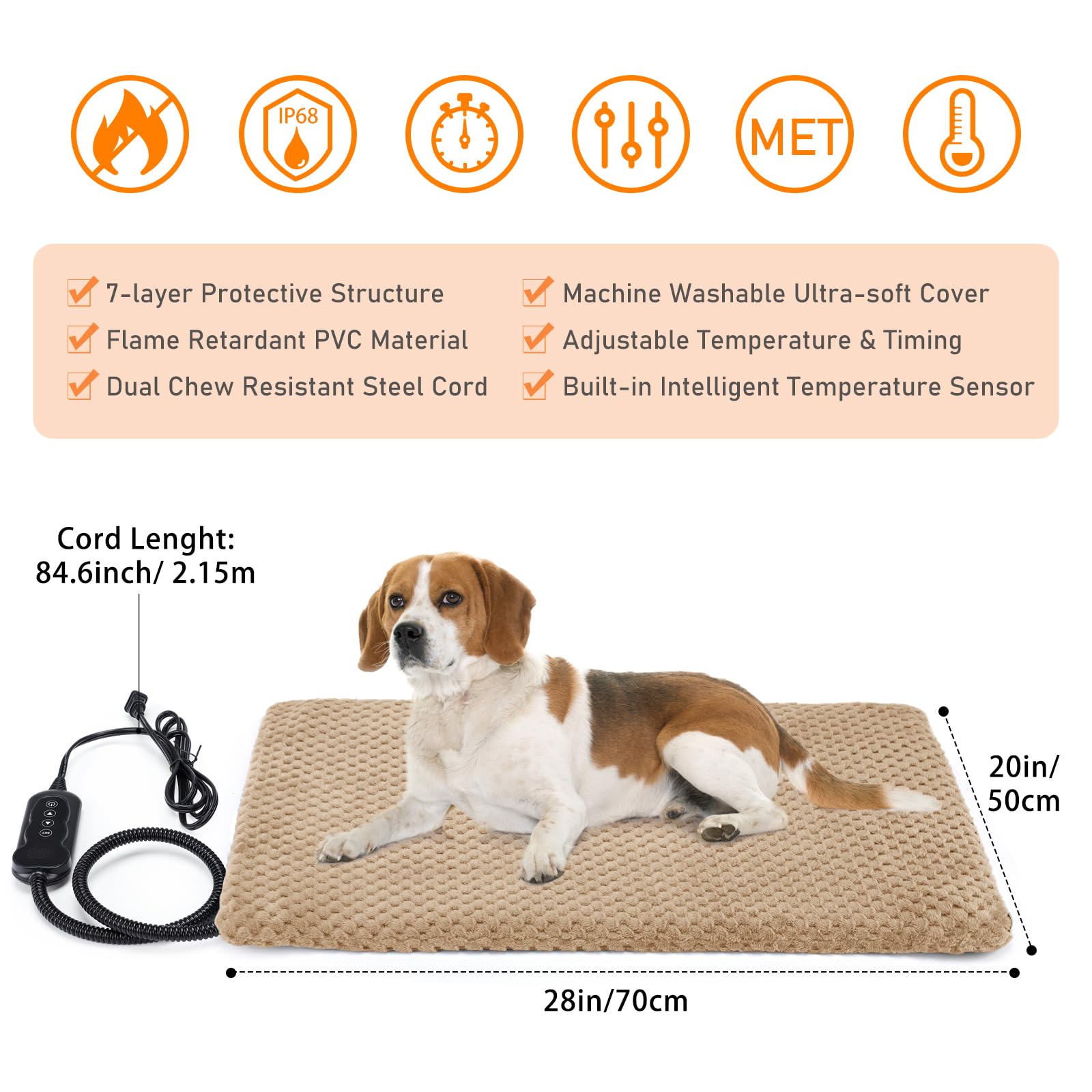 INVENHO timer function indicator shows remaining heating time clearly