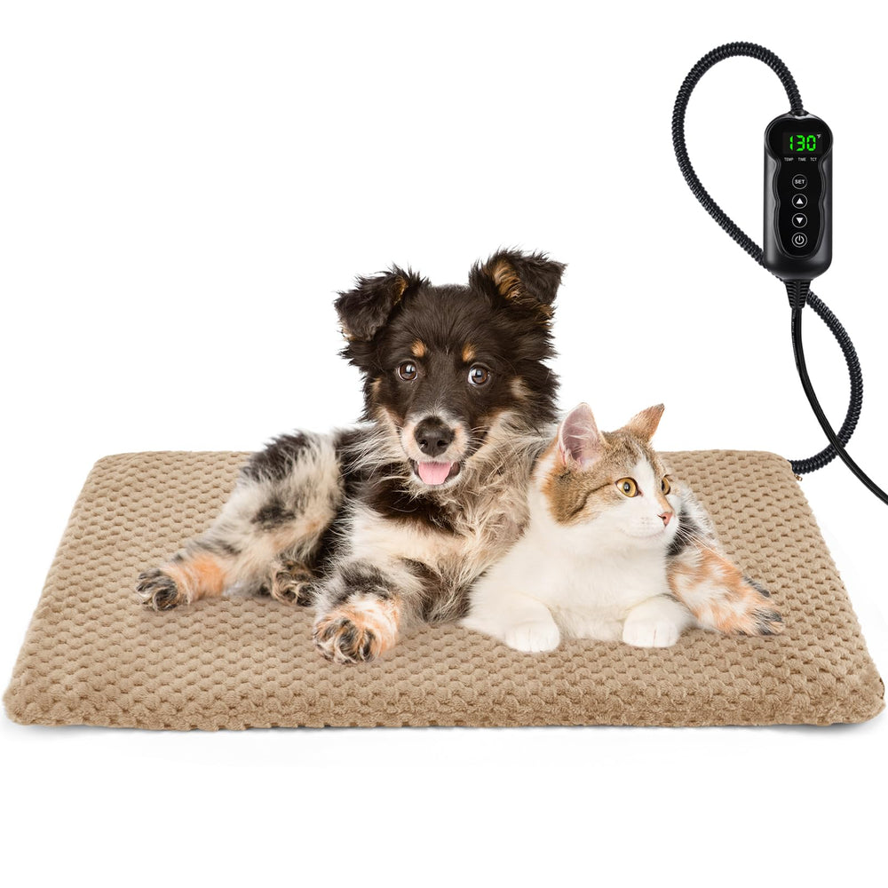 INVENHO heated bed top view showing 11 temperature settings for pets