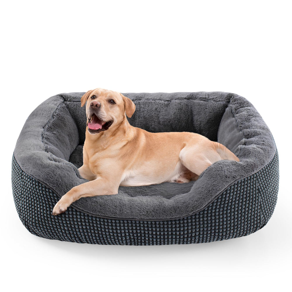 INVENHO large dog bed with rectangle washable surface for easy cleaning.