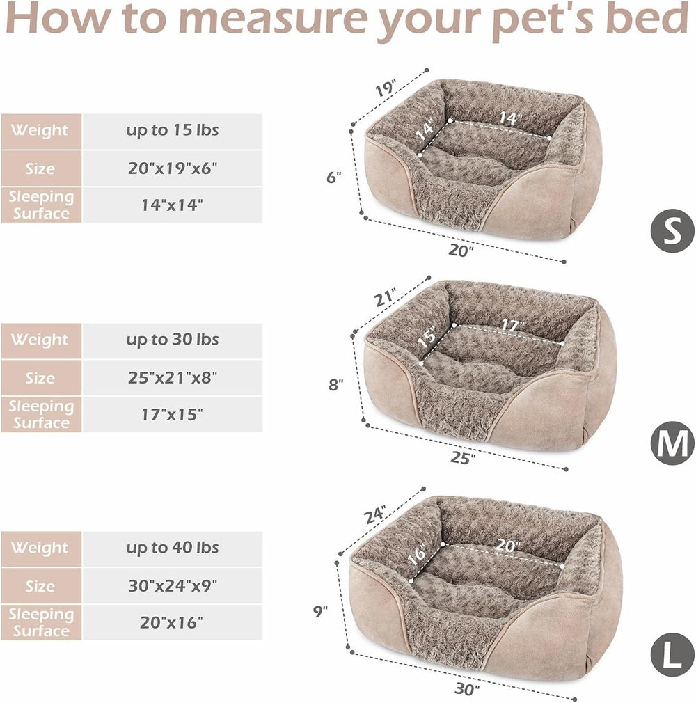 INVENHO dog bed with ultra-soft faux fur for cozy warmth.