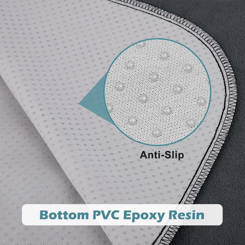 INVENHO machine-washable pee pad showing care label and durability.