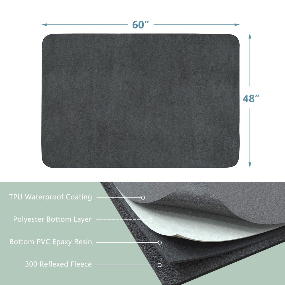 INVENHO non-slip bottom keeps pad in place on floors or beds