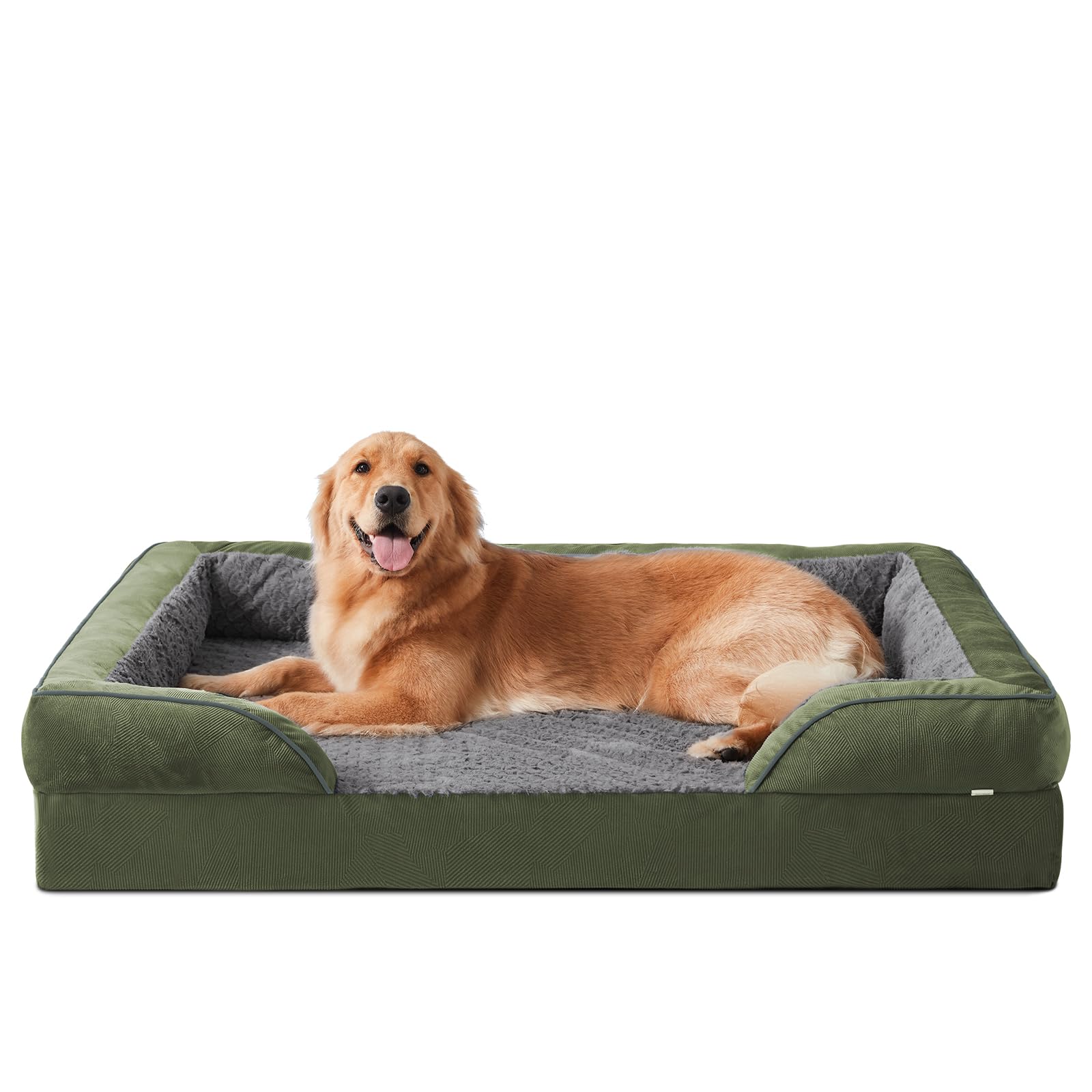 INVENHO orthopedic dog bed with egg-crate foam supports joints.