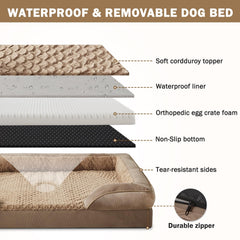 INVENHO orthopedic dog bed features a non-skid bottom to stay put