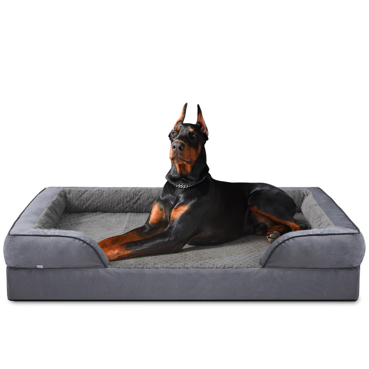 INVENHO orthopedic dog bed closeup foam detail for joint support