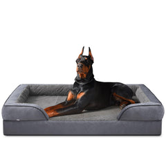 INVENHO orthopedic dog bed closeup foam detail for joint support