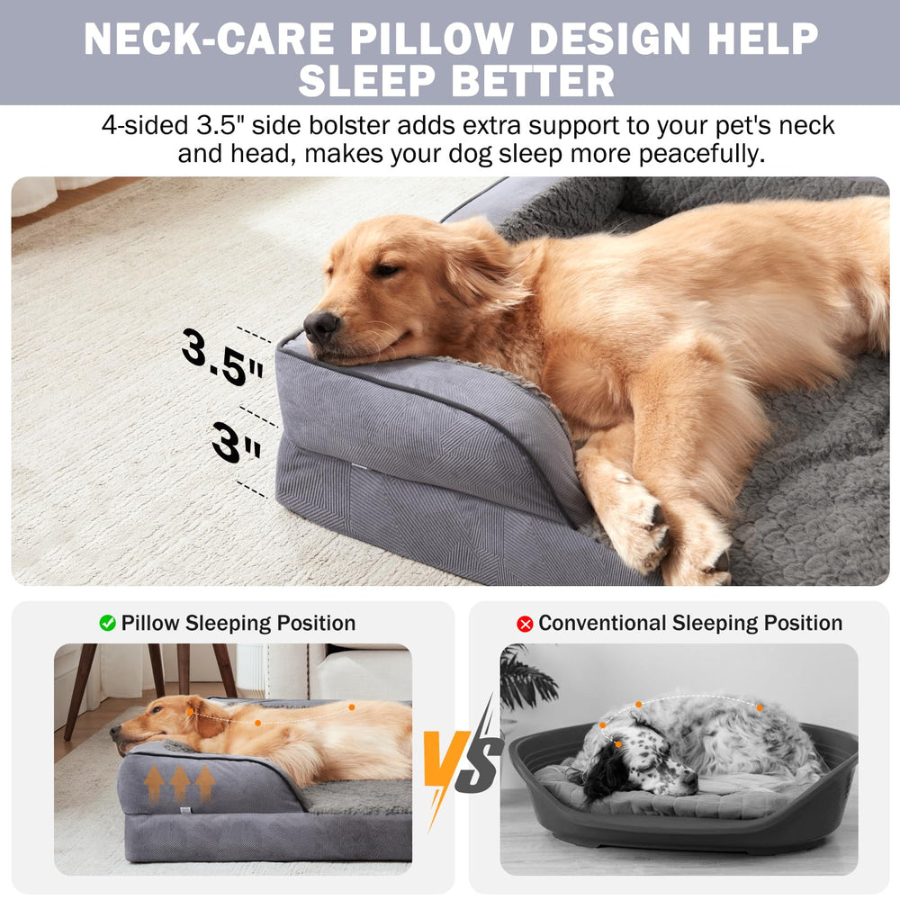 INVENHO large side bolster provides neck and head support.