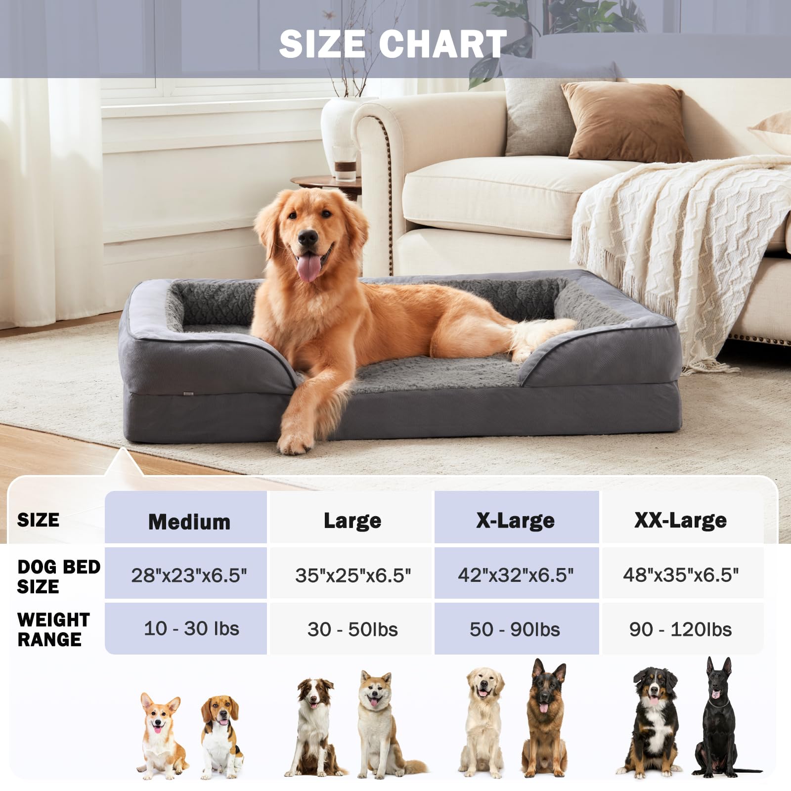 INVENHO sizes range from Medium to XXL to fit up to 120 lbs.