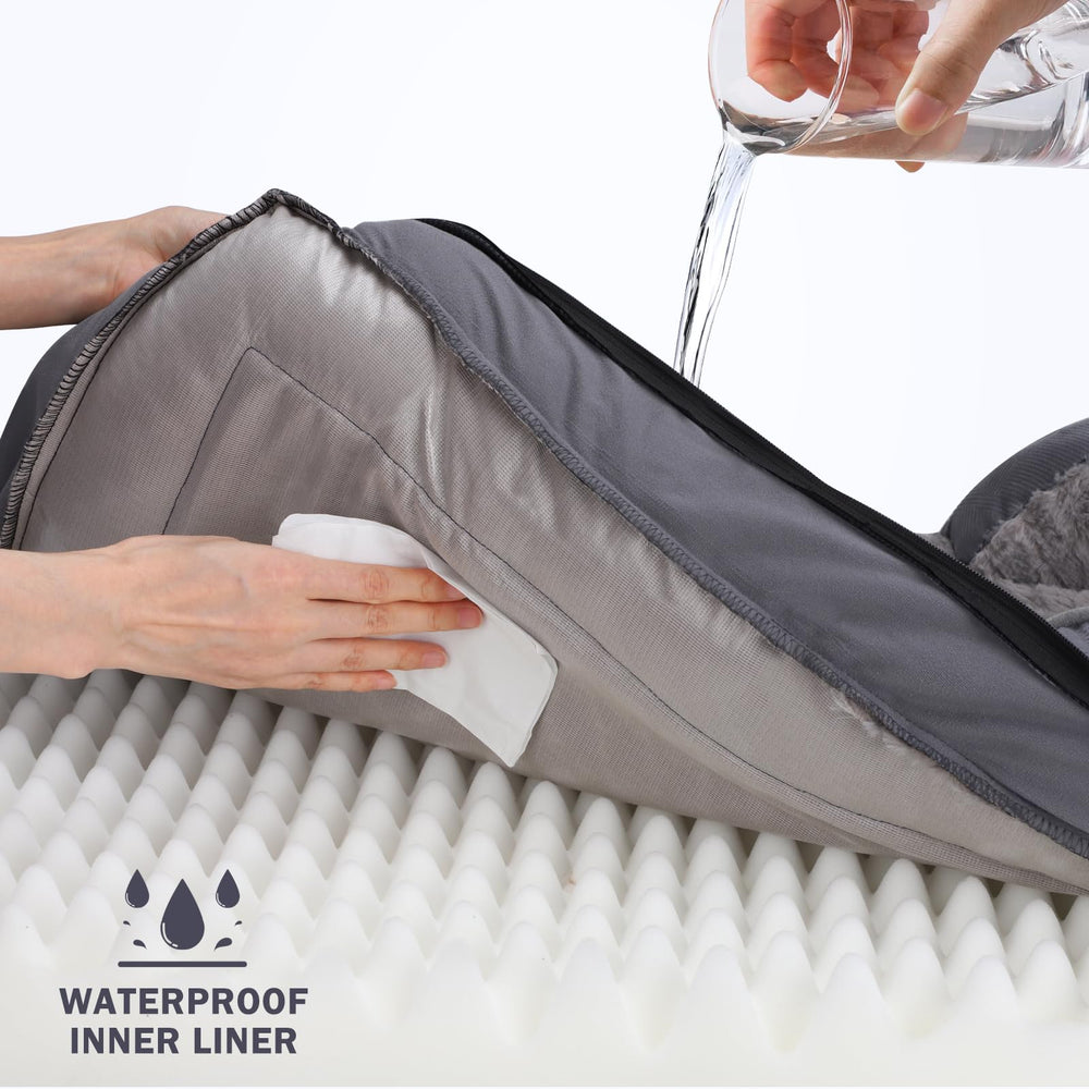 INVENHO waterproof inner lining protects foam from spills and accidents.