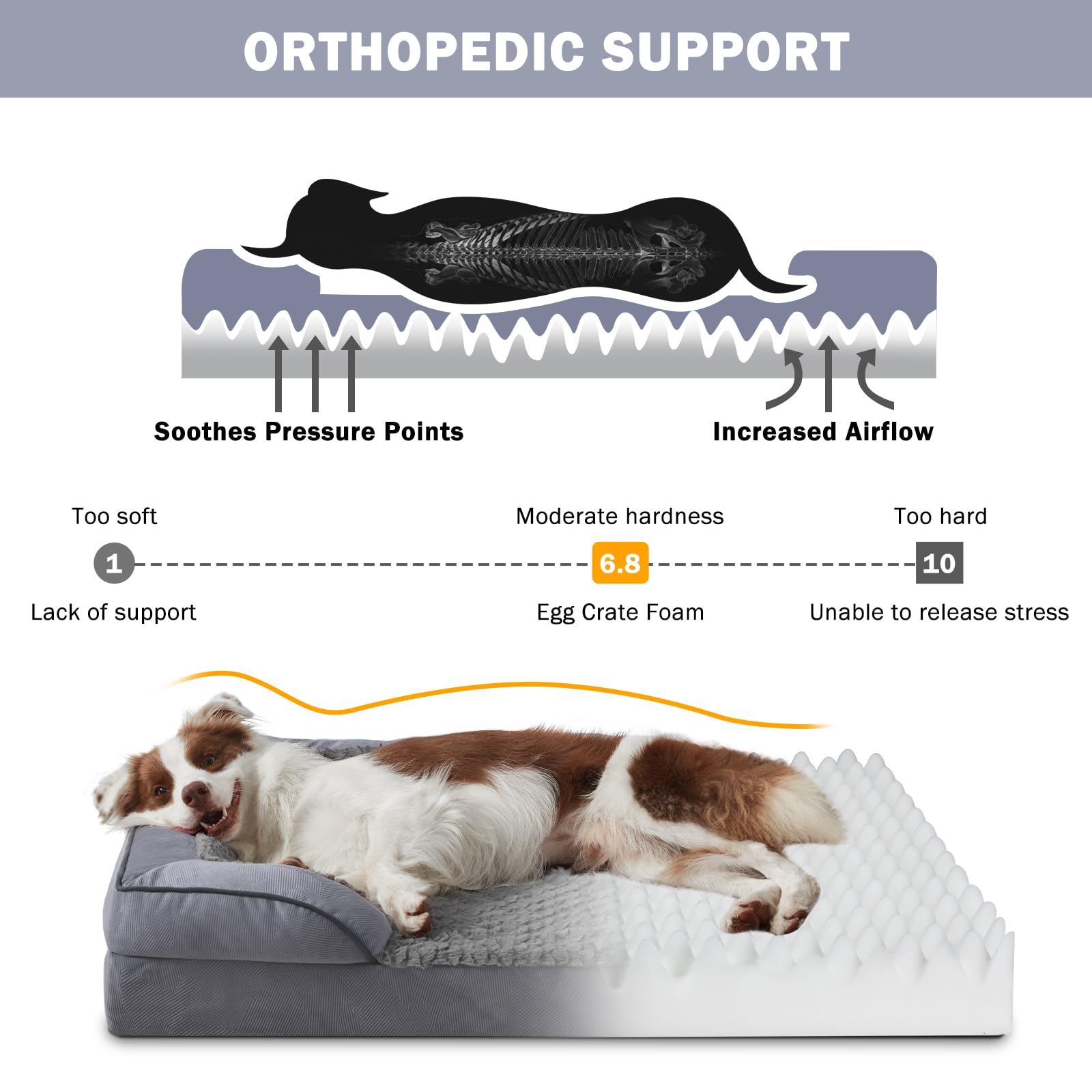 INVENHO bed with removable zippered cover for easy washing.