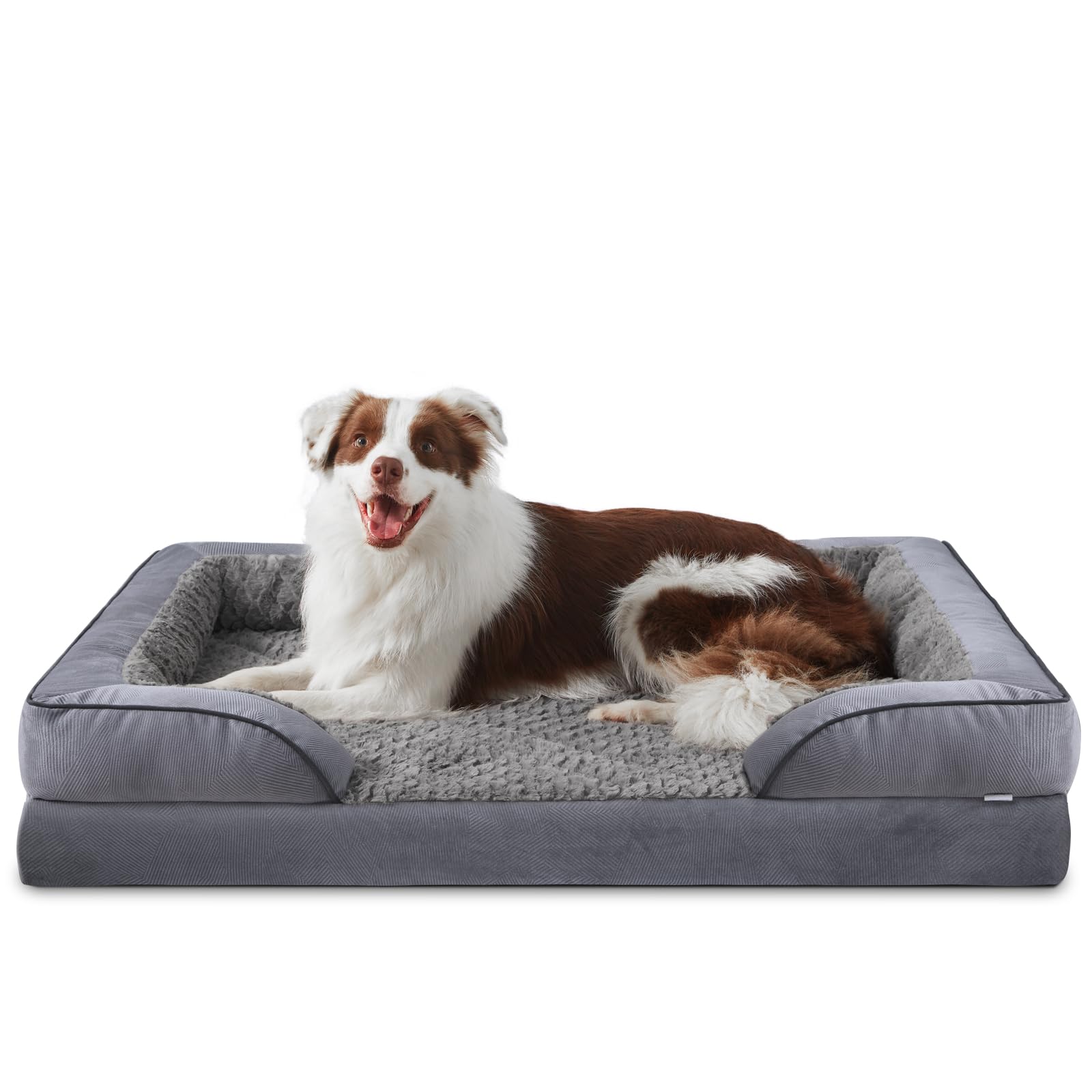 INVENHO orthopedic large dog bed with egg-crate foam supports joints.
