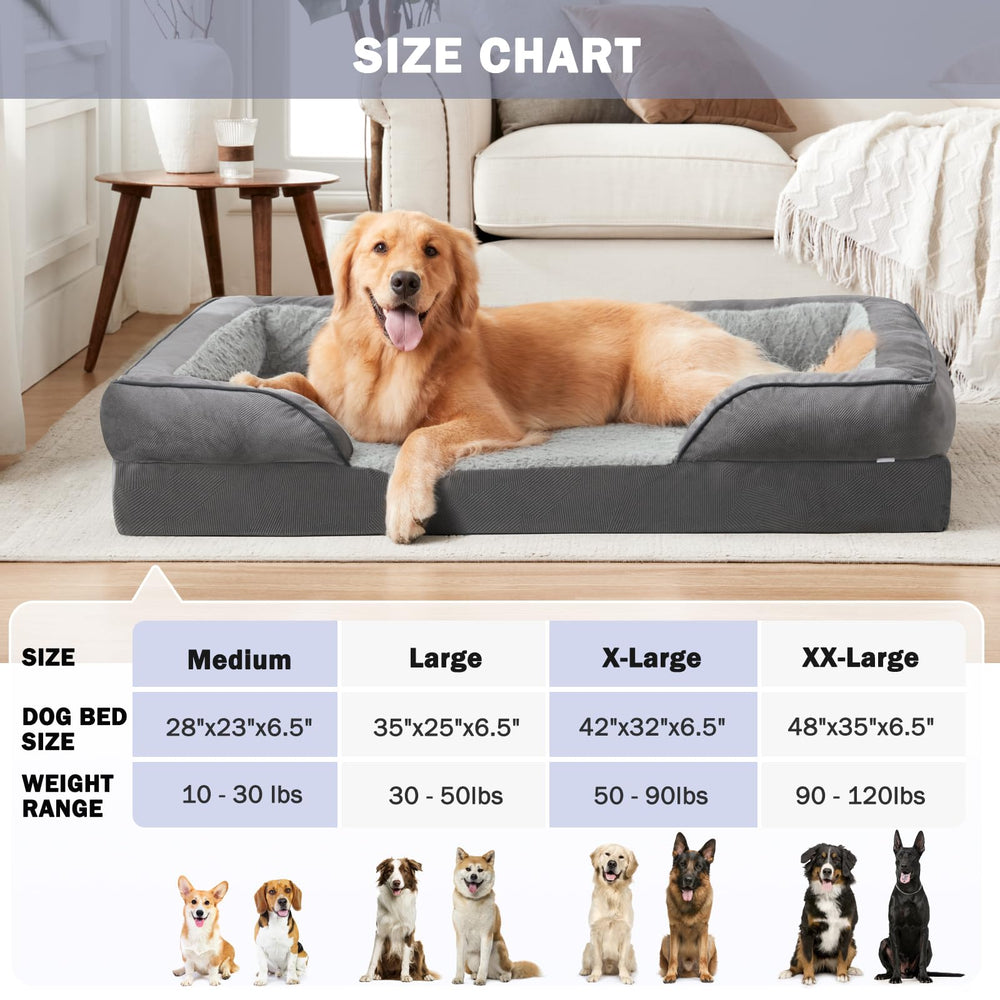 INVENHO oversized bed designed for large-breed dogs seeking space.
