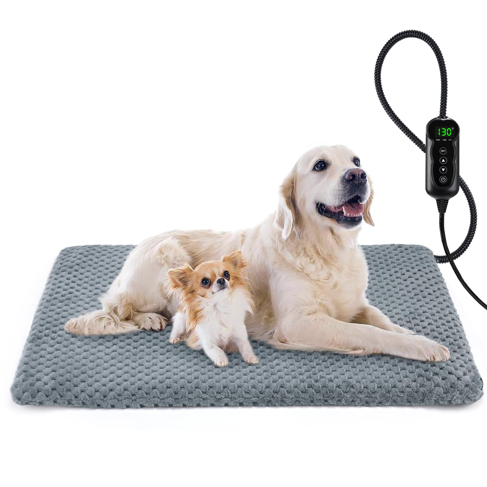 INVENHO heating pad with LED controller provides precise warmth for pets.