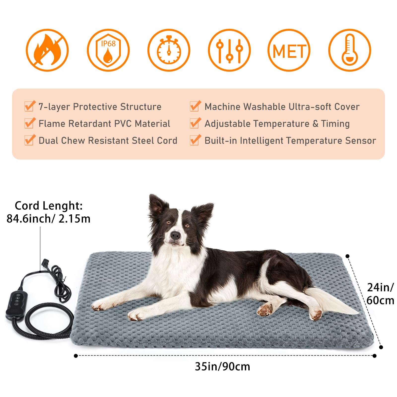 INVENHO heated pad supports newborn and pregnant pets with gentle warmth.