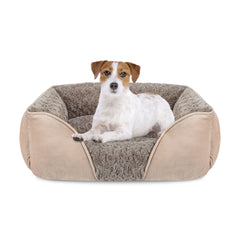 INVENHO rectangle dog bed, top view, for versatile lounging.