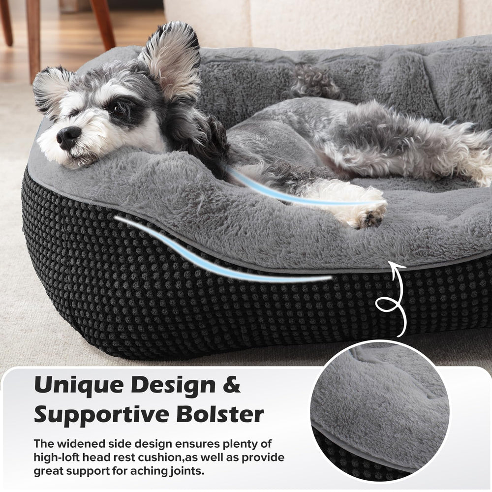 INVENHO small dog bed anti-slip bottom keeps placement stable.