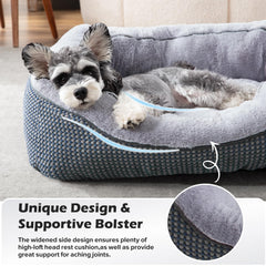 INVENHO small dog bed low-front-entry aids easy access for small or aging pets.