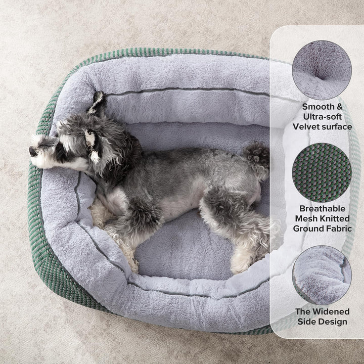 INVENHO bed shows raised side bolsters for head support.