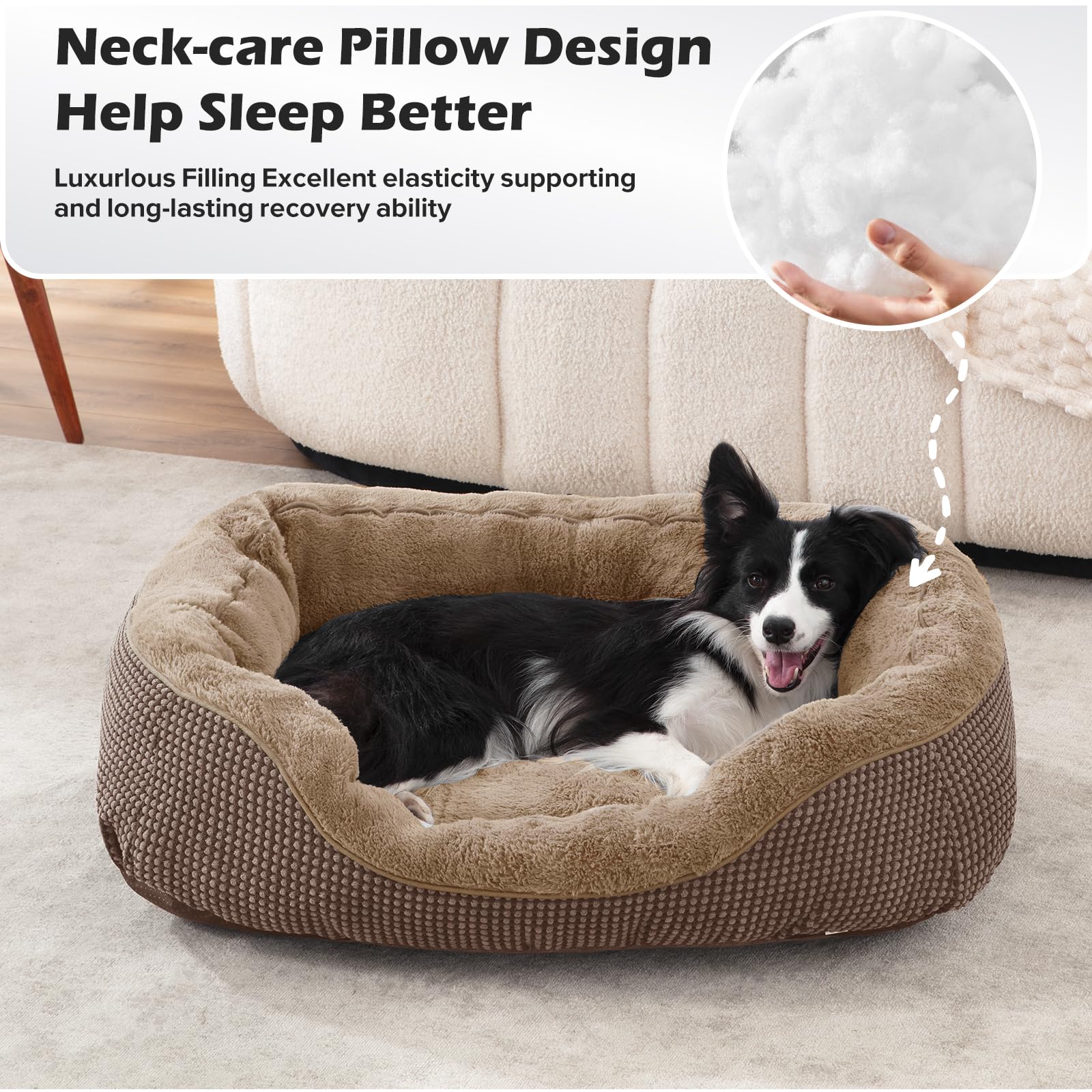 INVENHO bed with eco-fill cotton offers joint-friendly support.