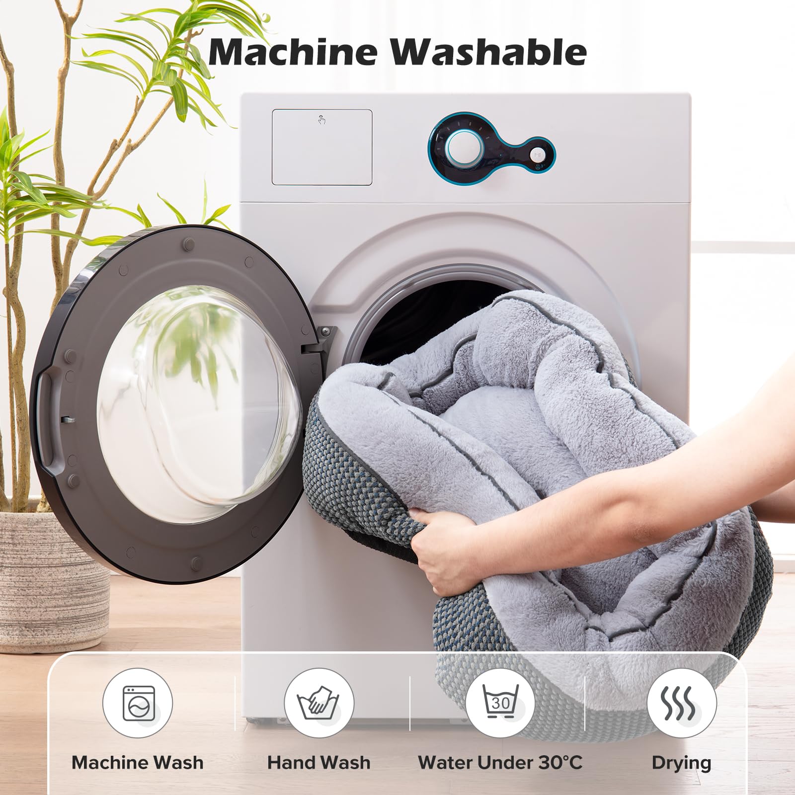 INVENHO small dog bed washable for easy cleaning and fresh resting space.