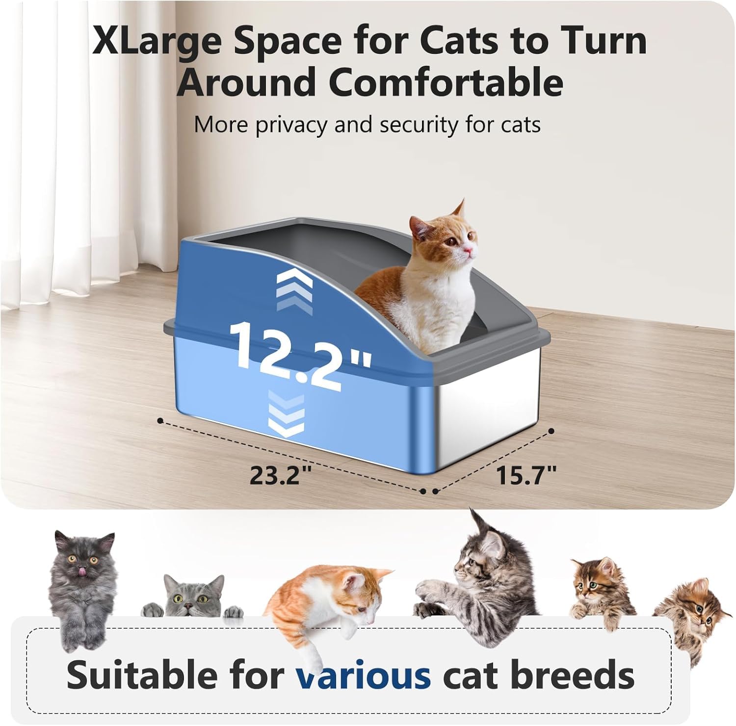 INVENHO top lid with buckle design stays secure during cat exits.