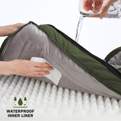 INVENHO bed features waterproof inner lining to protect foam from spills.