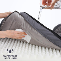 INVENHO waterproof inner lining guards foam against spills and accidents