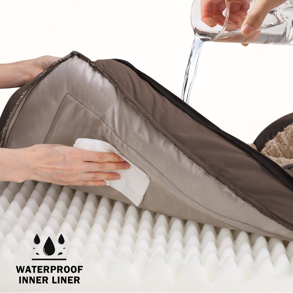 INVENHO waterproof inner lining protects foam from spills.
