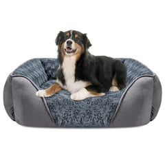 INVENHO X-Large dog bed front view showing the rectangle design for cozy lounging.