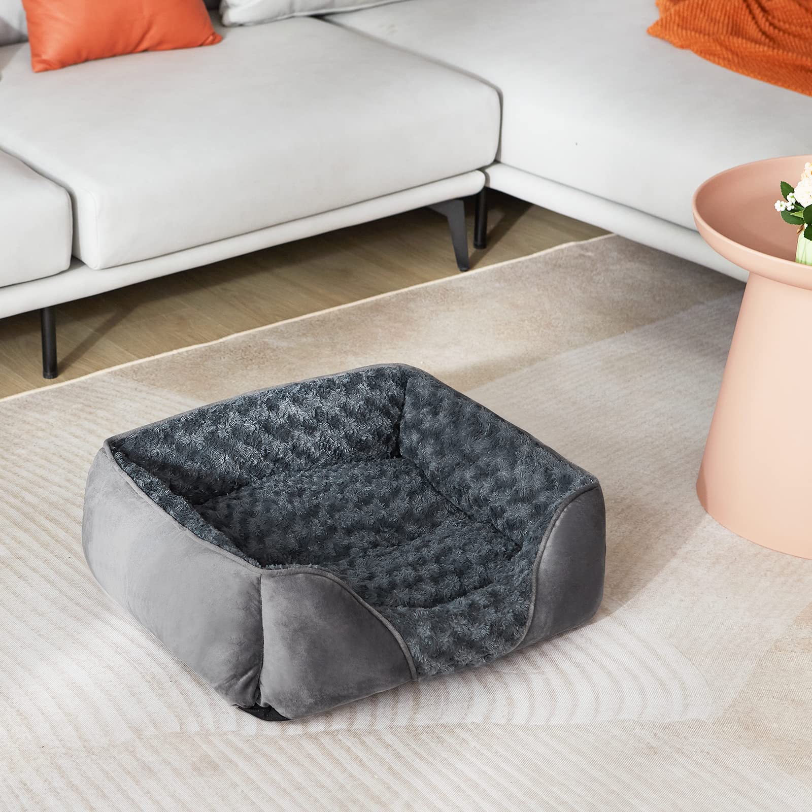 INVENHO X-Large dog bed XL outer size 35x25 inches provides ample space.
