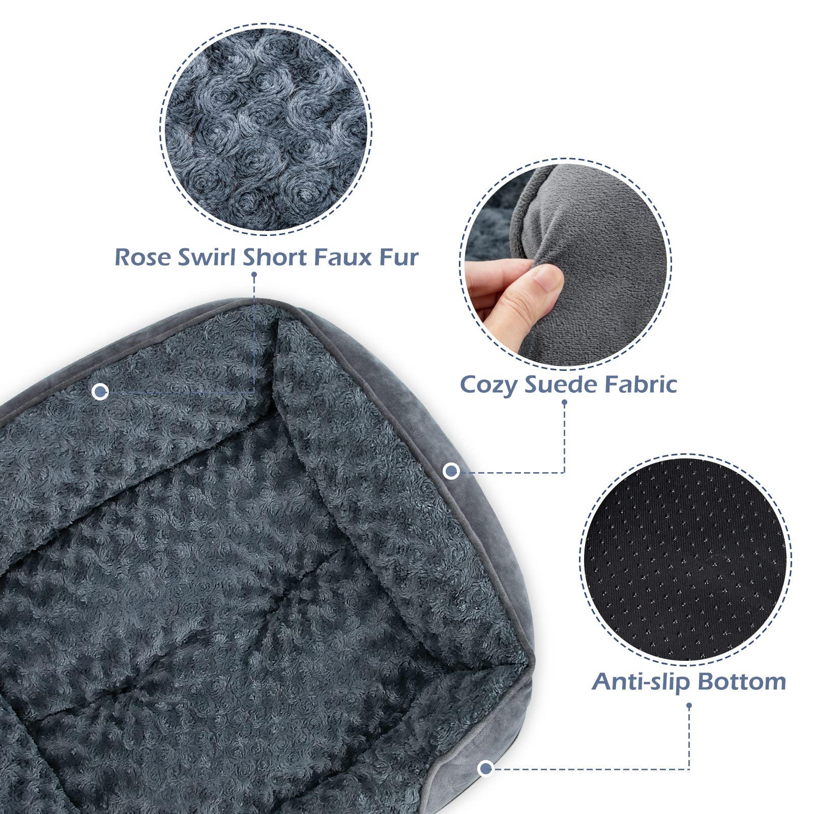 INVENHO anti-slip bottom keeps bed securely in place during activity