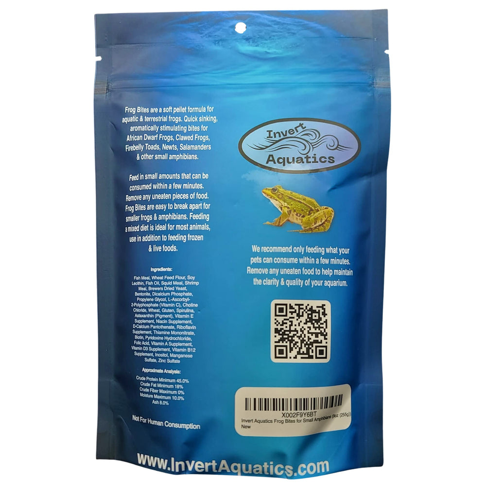 Invert Aquatics Frog Bites reliably sinking diet for daily amphibian nutrition