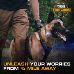 Invirox IP67 waterproof collar withstands rain and splashes during outdoor use.