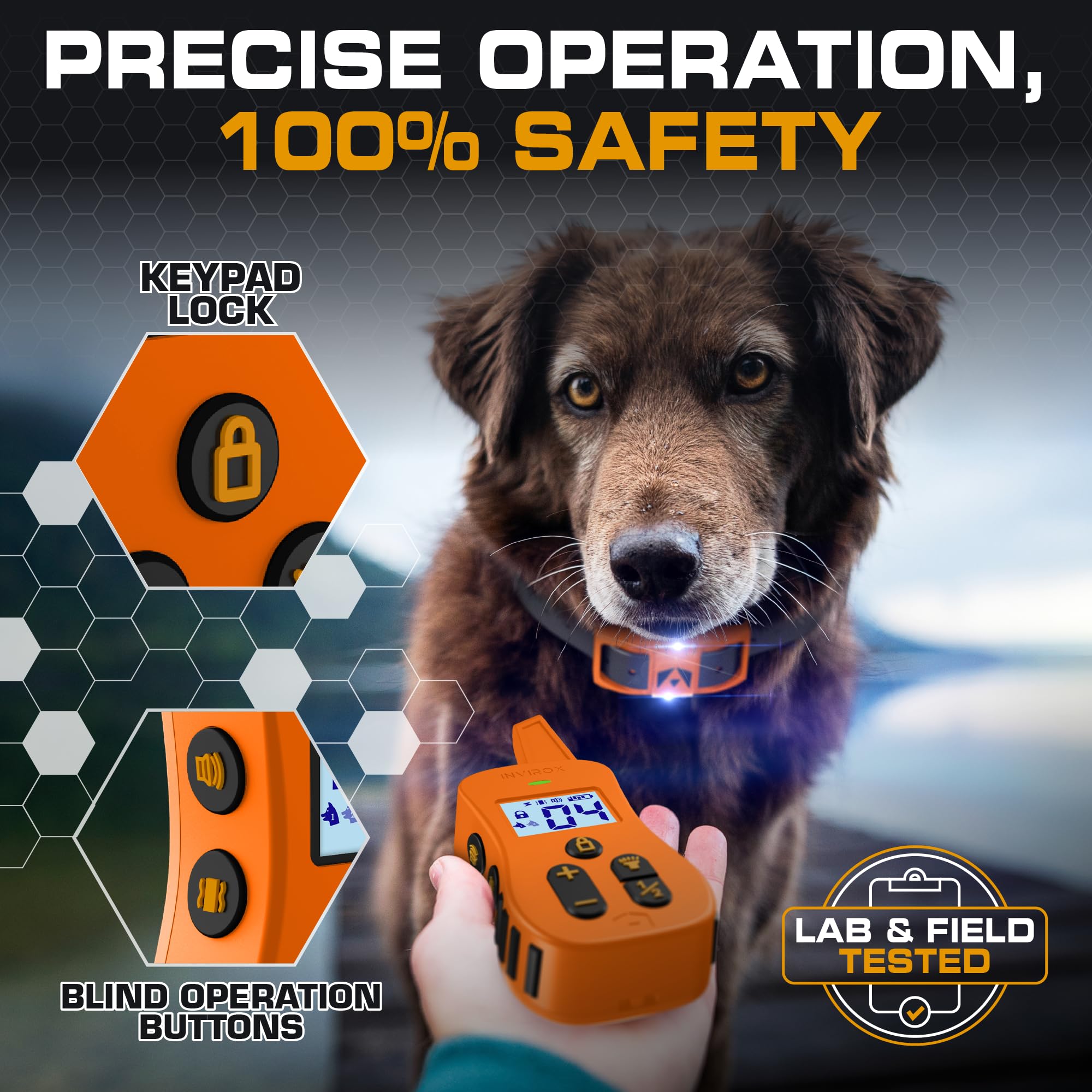 INVIROX IP67 waterproof design protects components in rain or splashes