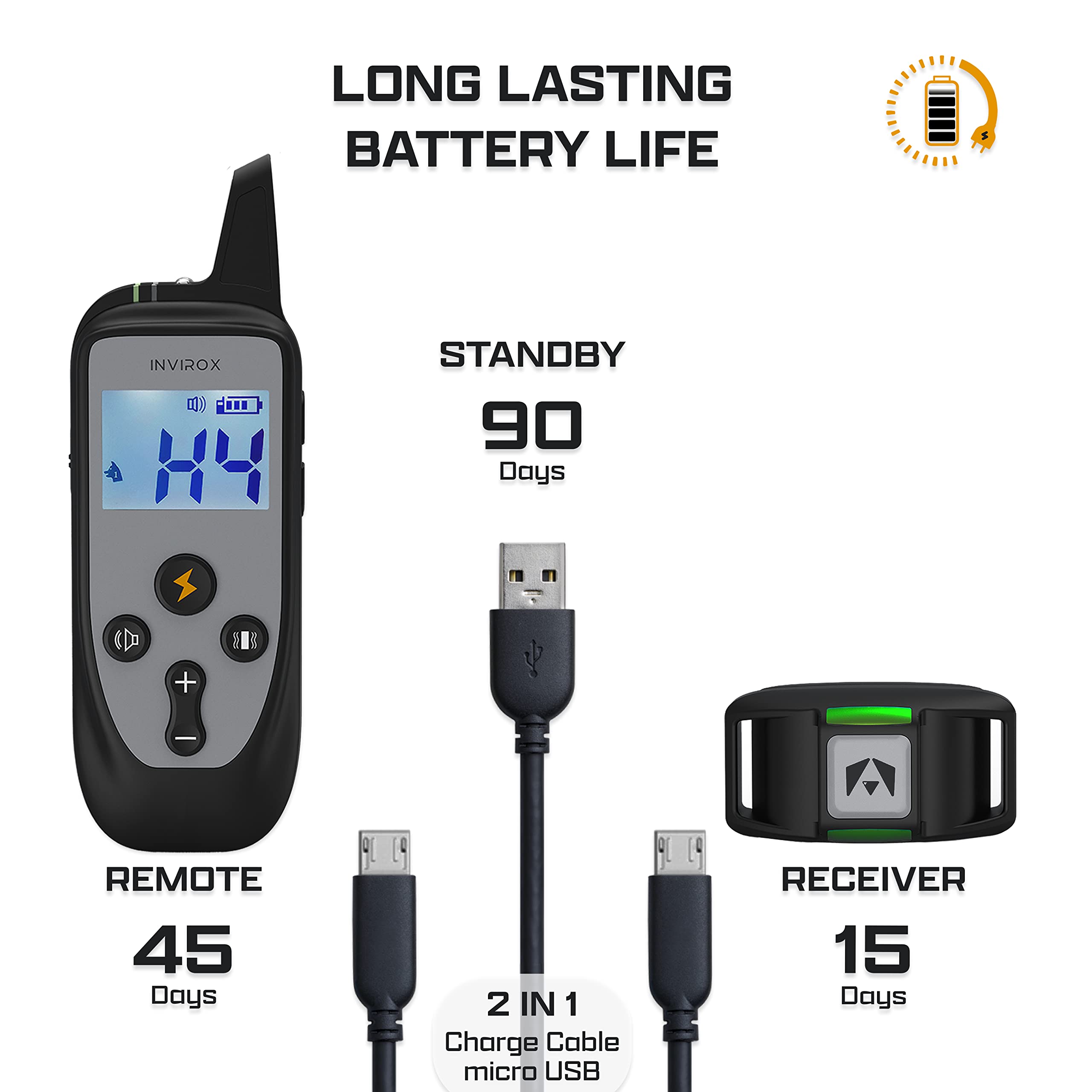INVIROX rechargeable battery supports long daily use