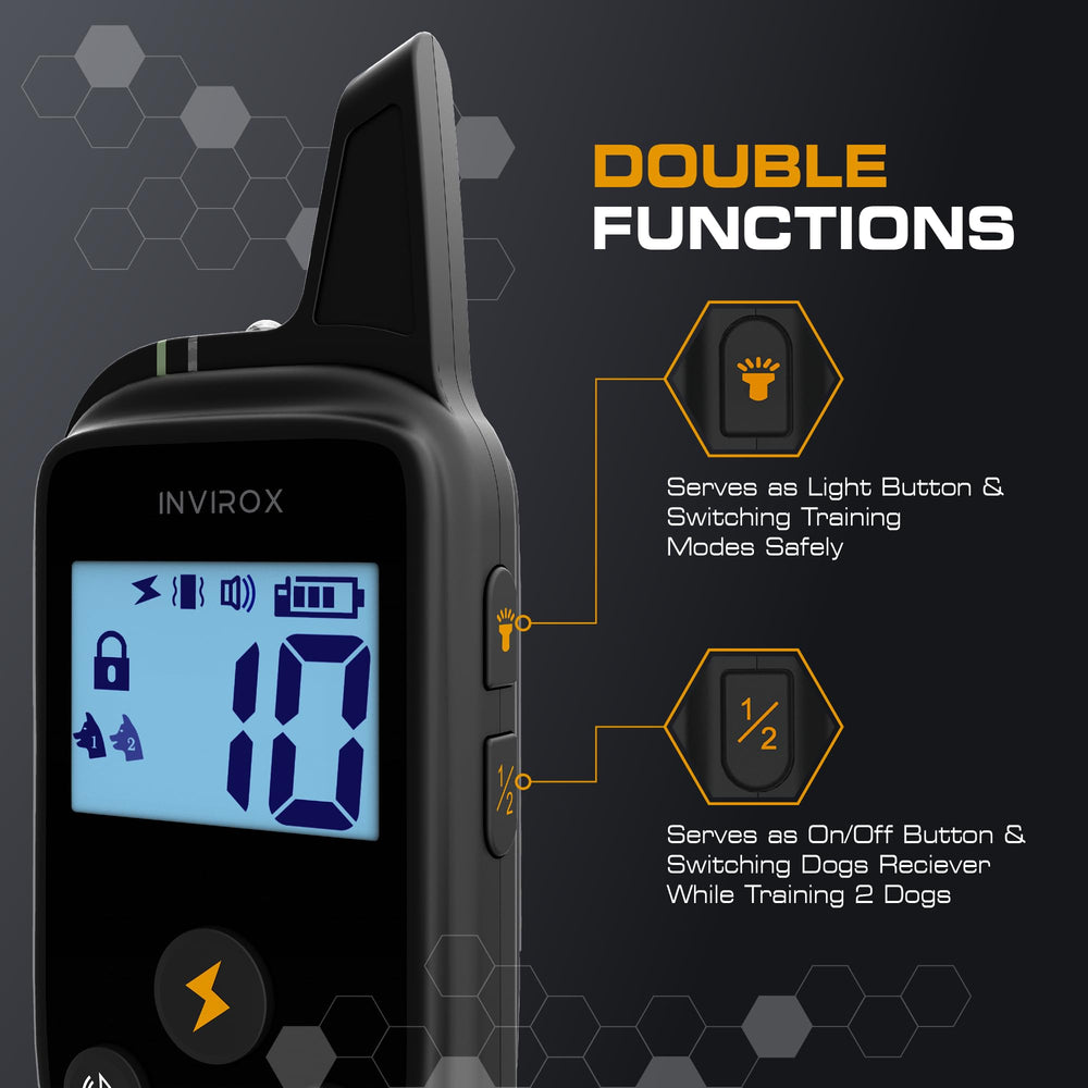 INVIROX remote with keypad lock preventing accidental activations.