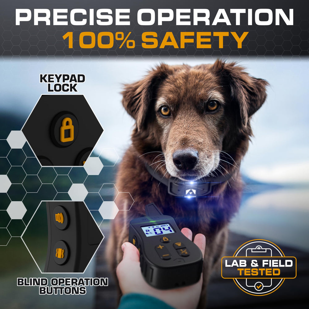 INVIROX Ultra K9 collar offers up to ¾ mile range for large dogs.