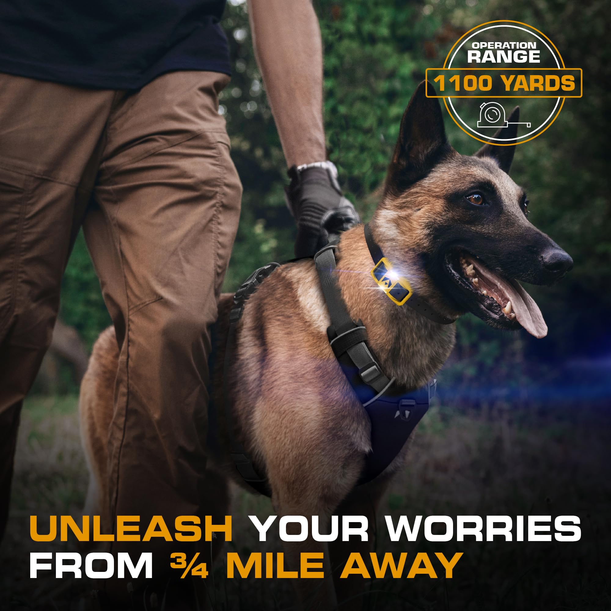 INVIROX Ultra K9 waterproof collar demonstrates IP67 protection for rainy sessions