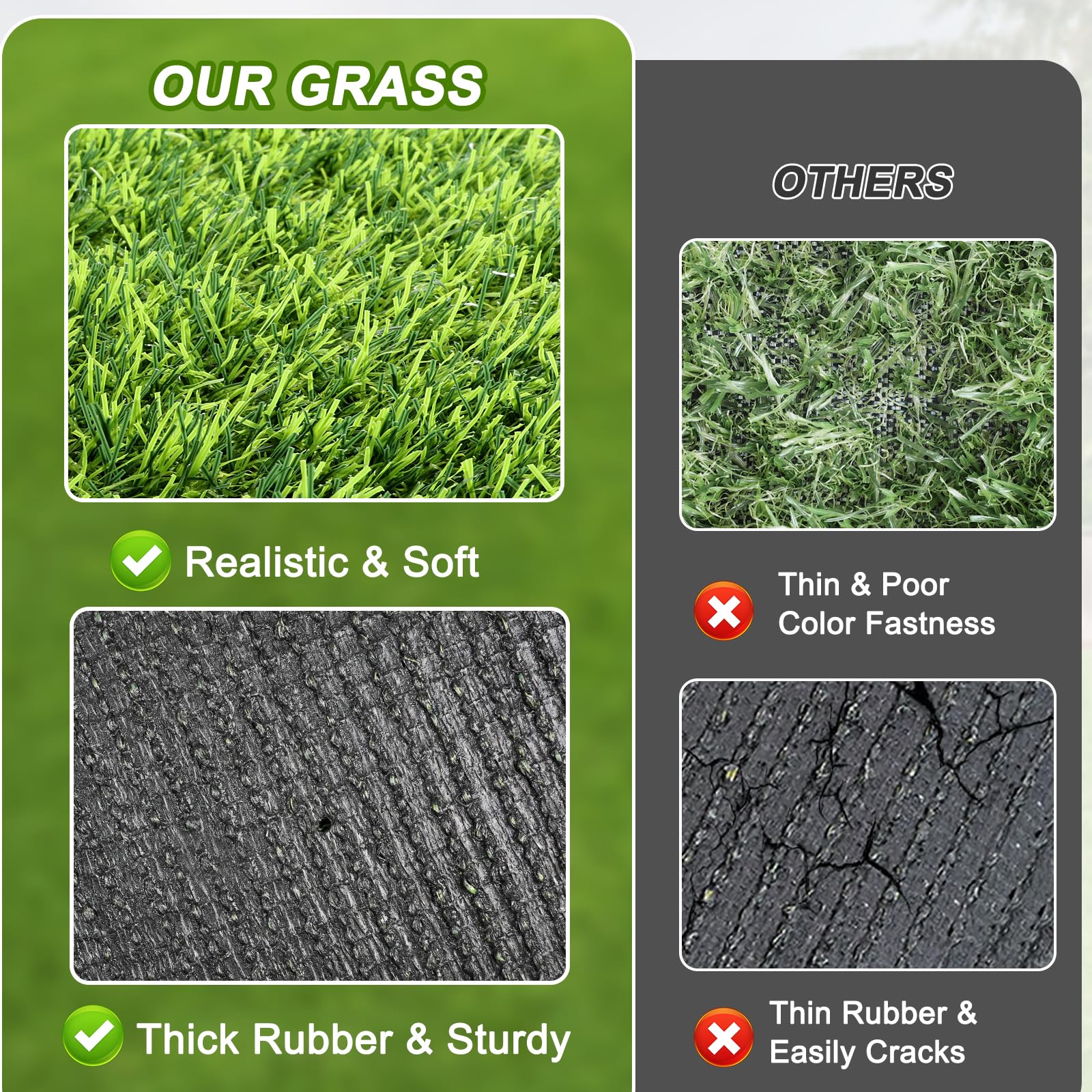 InwodiTeki grass mat texture close-up with realistic lawn strands.