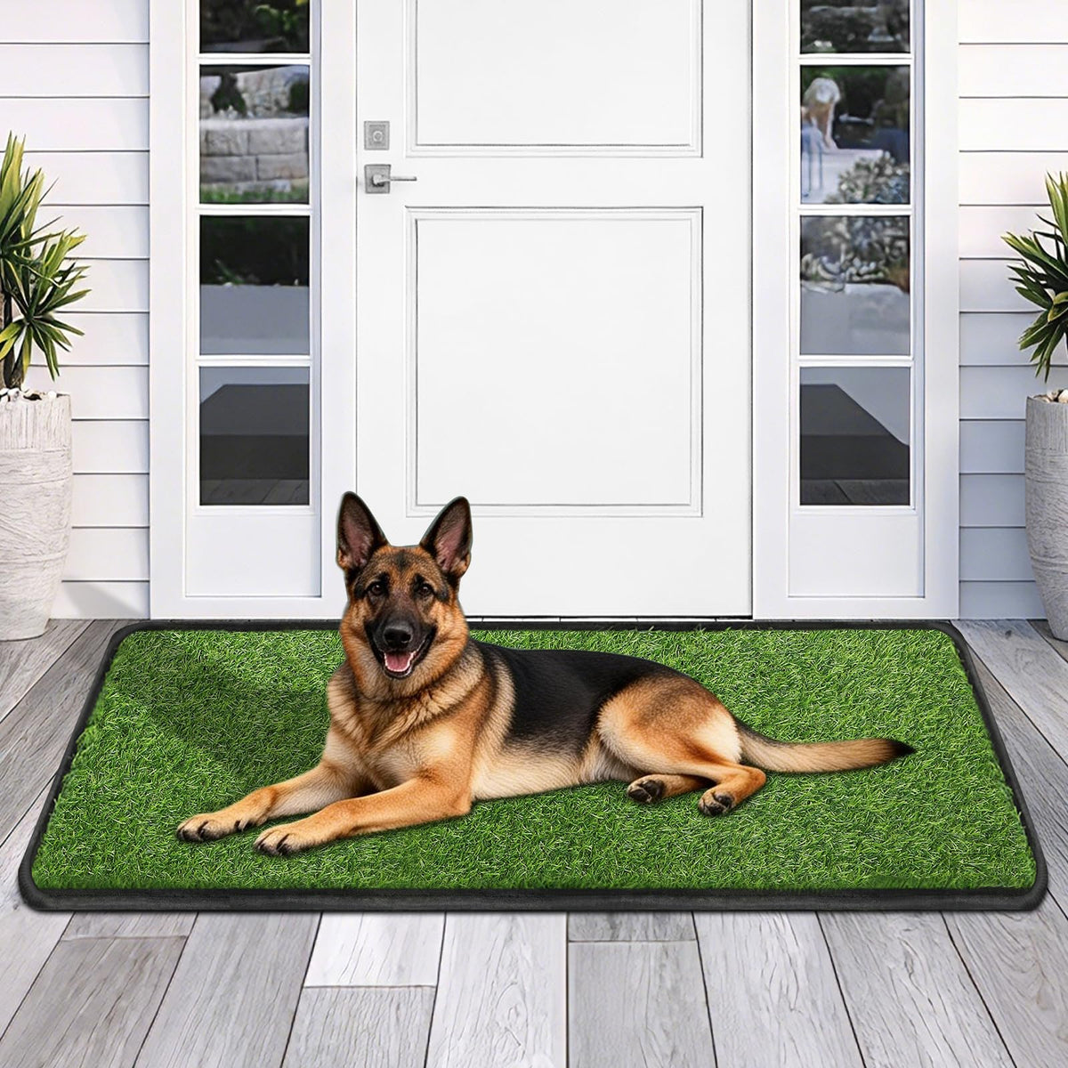 InwodiTeki artificial grass mat with lush texture for pet friendly indoor use